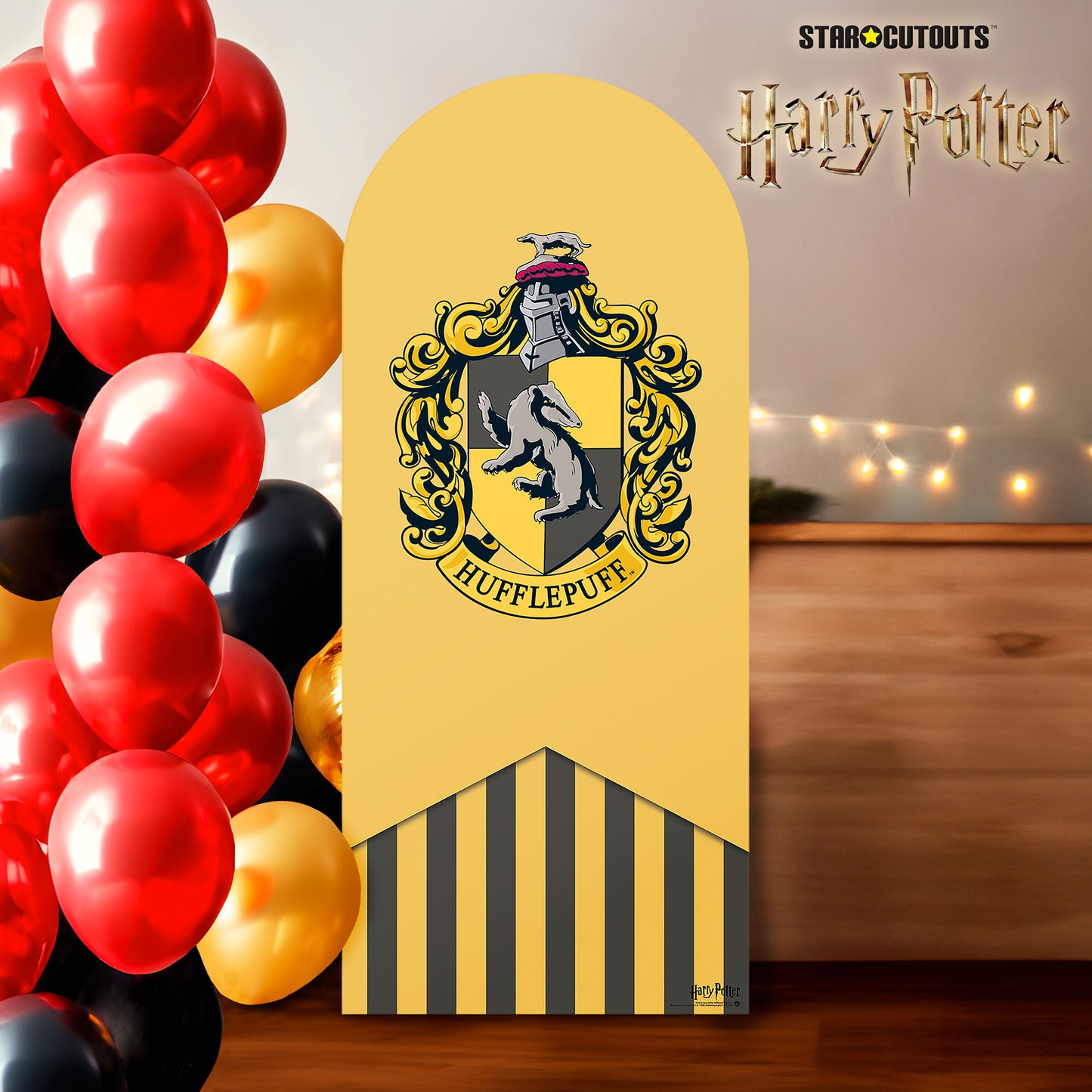 SC4516 Hufflepuff Backdrop Single Harry Potter Cardboard Cut Out Height 185.00cm - mycardboardcutout