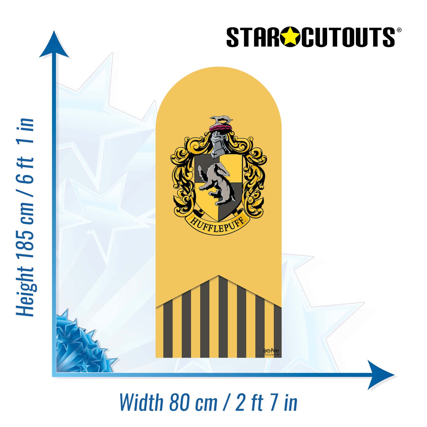 SC4516 Hufflepuff Backdrop Single Harry Potter Cardboard Cut Out Height 185.00cm - mycardboardcutout