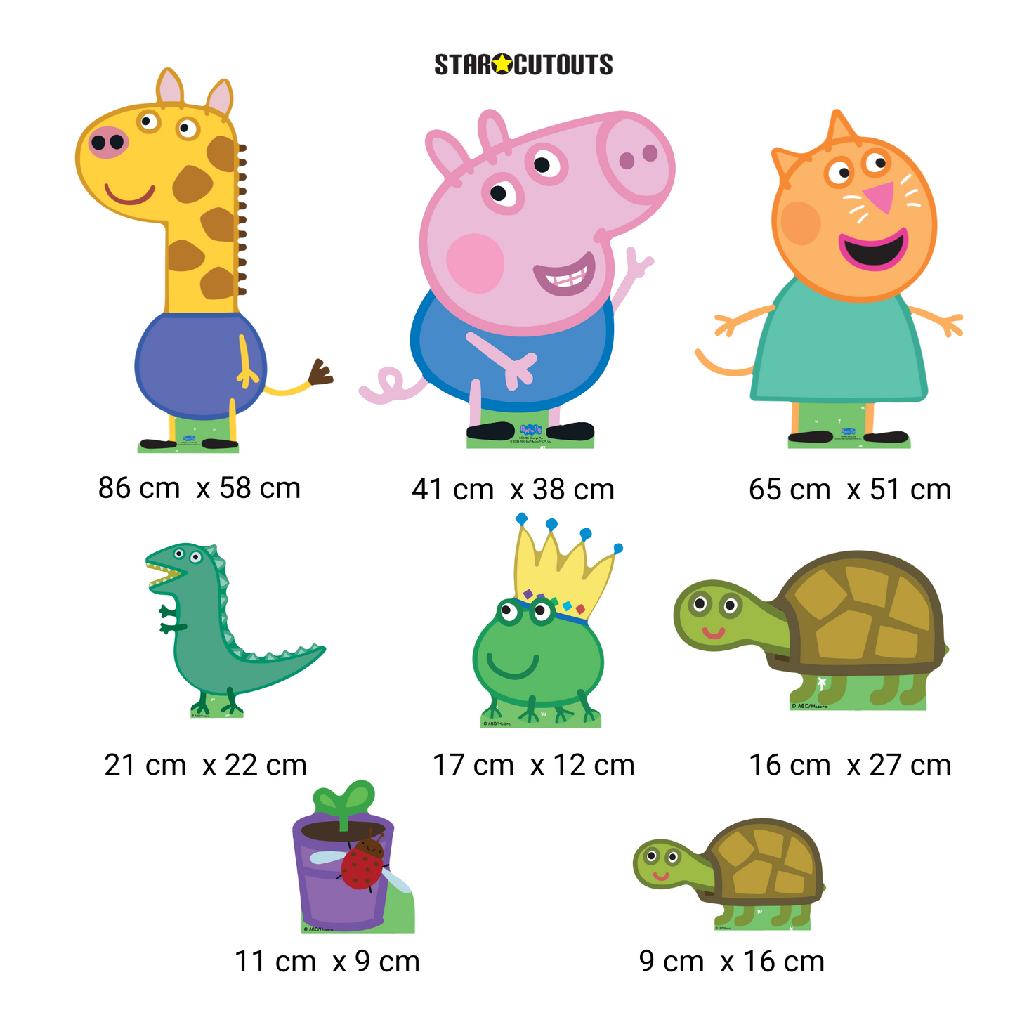 SC4524 Gerald, George and Pedro Cardboard Cutout Decoration Multi Pack Height 86cm