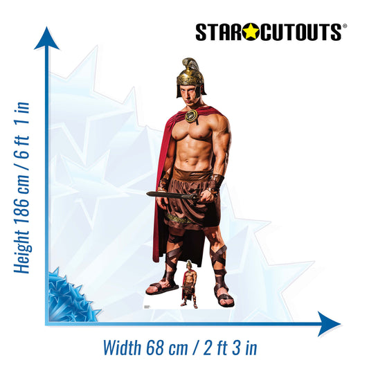 SC4530 Roman Gladiator  Cardboard Cut Out Height 186cm