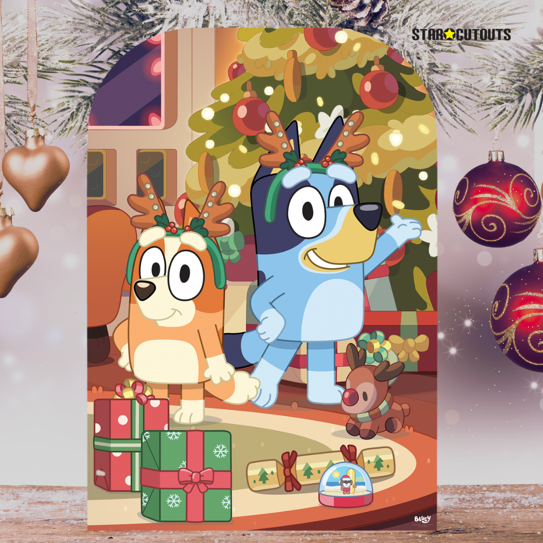 SC4536 Bluey Christmas Stand-In Cardboard Cut Out Height 131cm