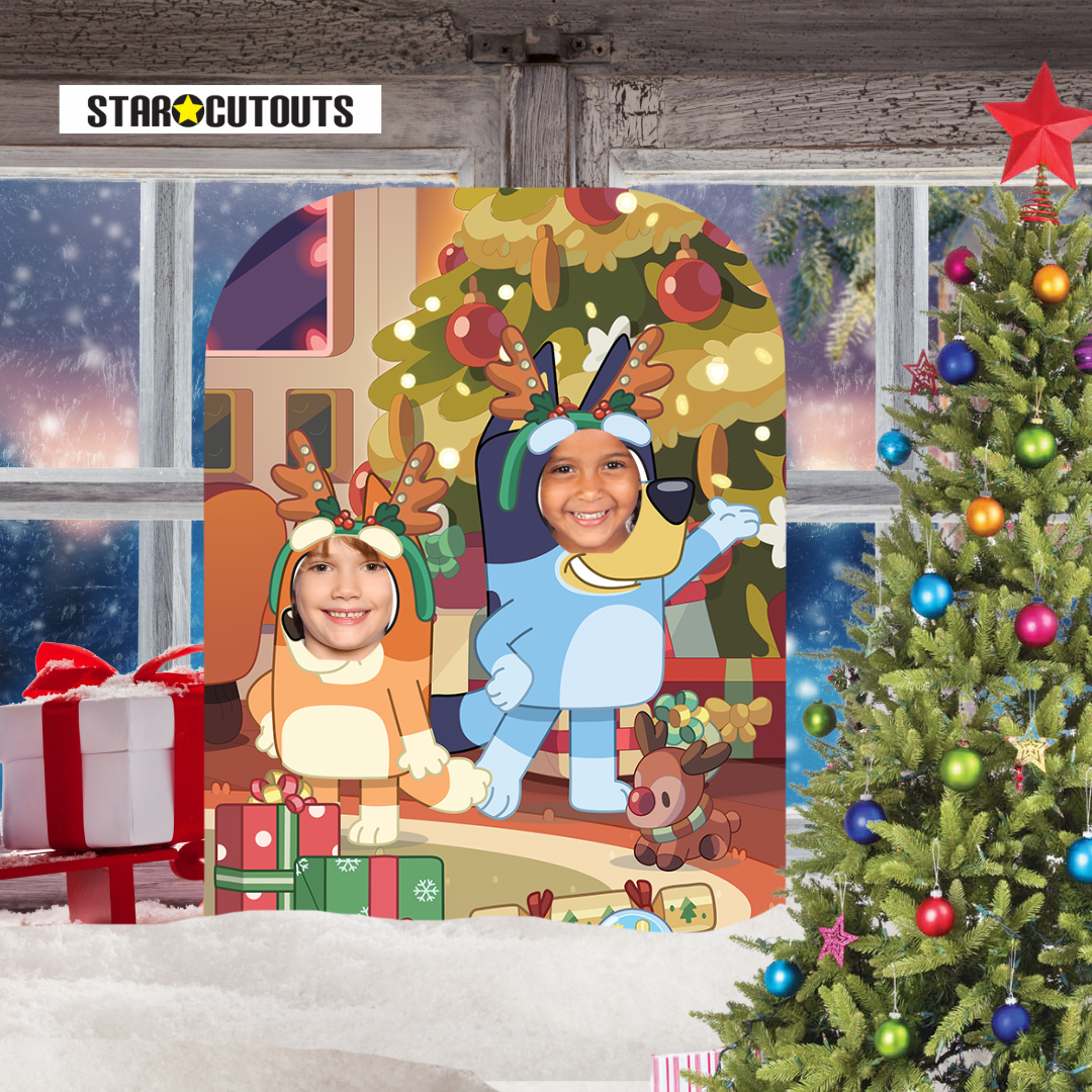 SC4536 Bluey Christmas Stand-In Cardboard Cut Out Height 131cm