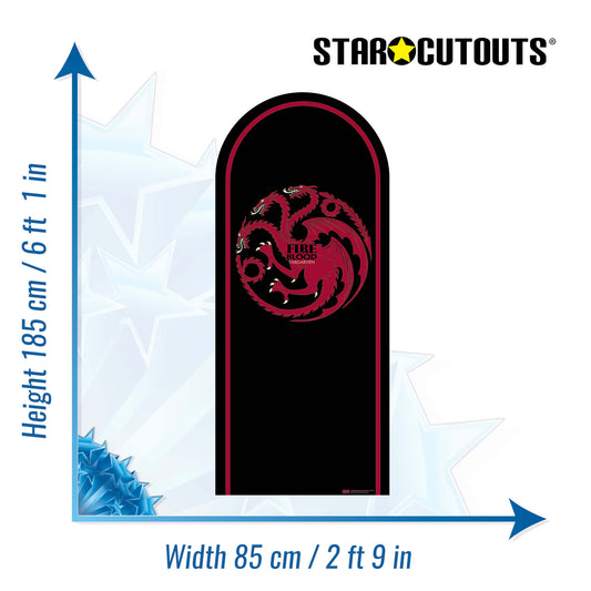 SC4540 Game of Thrones Targaryan Motif Sigil Backdrop  Cardboard Cut Out Height 185cm