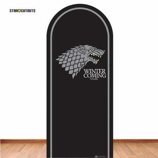 SC4541 Game of Thrones Stark Motif Sigil Backdrop  Cardboard Cut Out Height 185cm