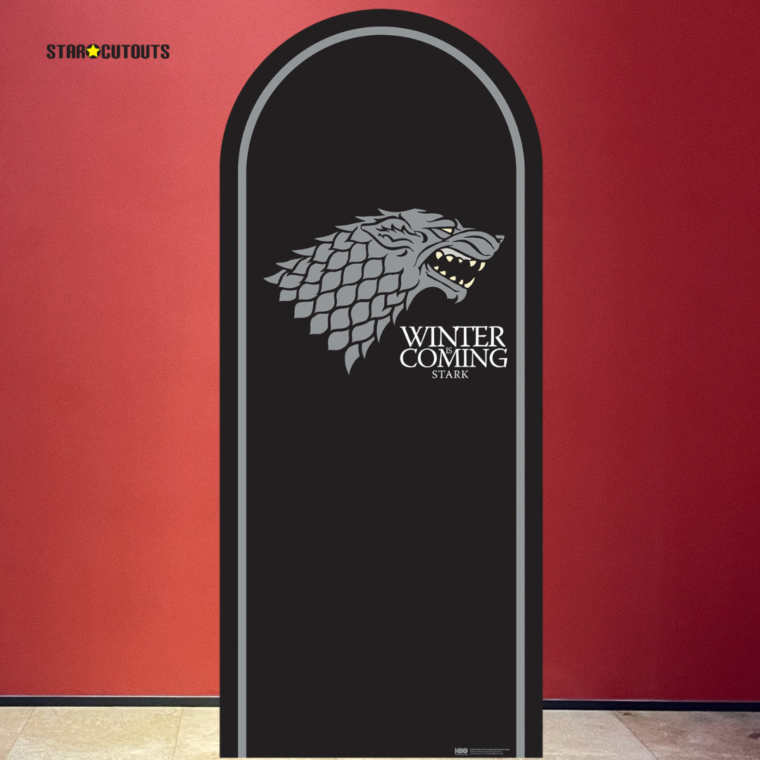 SC4541 Game of Thrones Stark Motif Sigil Backdrop Cardboard Cut Out Height 185cm