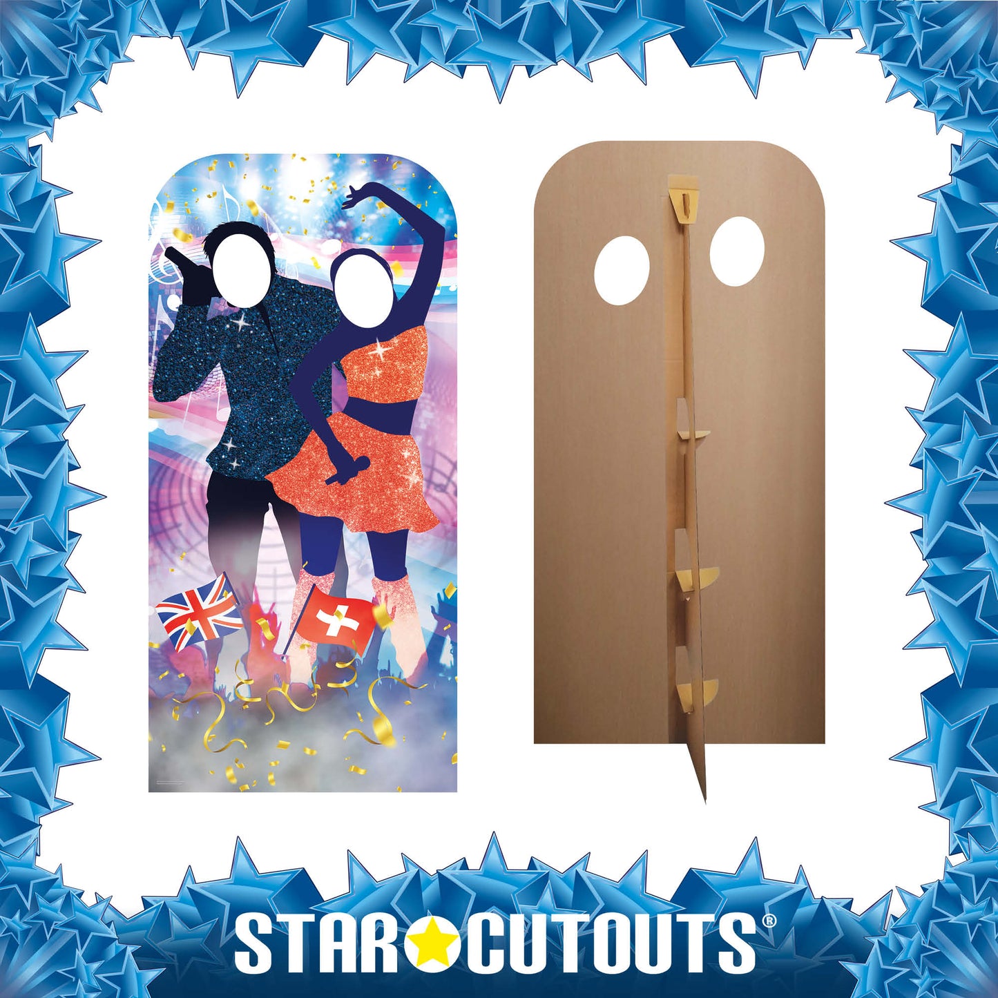 SC4550 Switzerland Song Contest Dancing StandI n Cardboard Cut Out Height 193cm