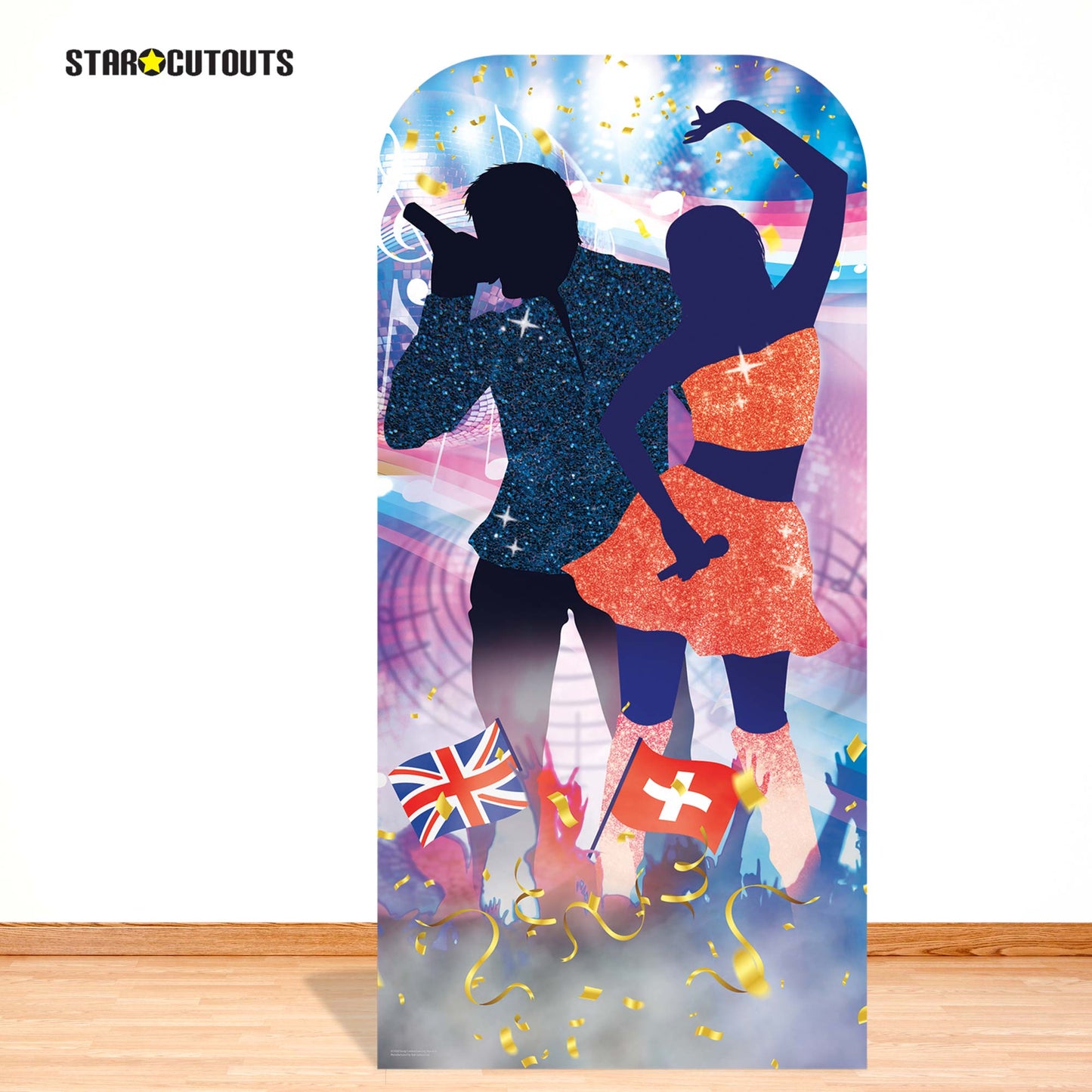 SC4550 Switzerland Song Contest Dancing StandI n Cardboard Cut Out Height 193cm
