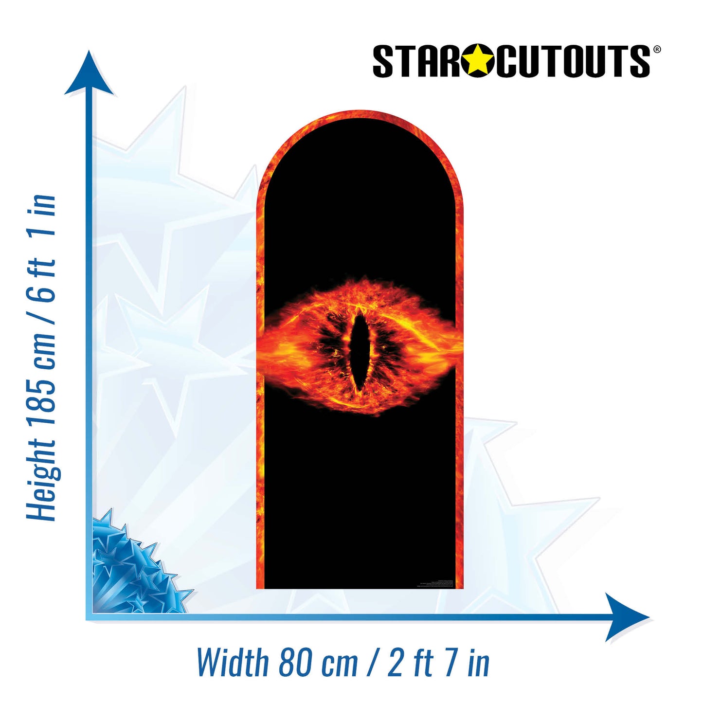 SC4555 Lord of The Rings Eye of Sauron Backdrop Single Cardboard Cut Out Height 185cm