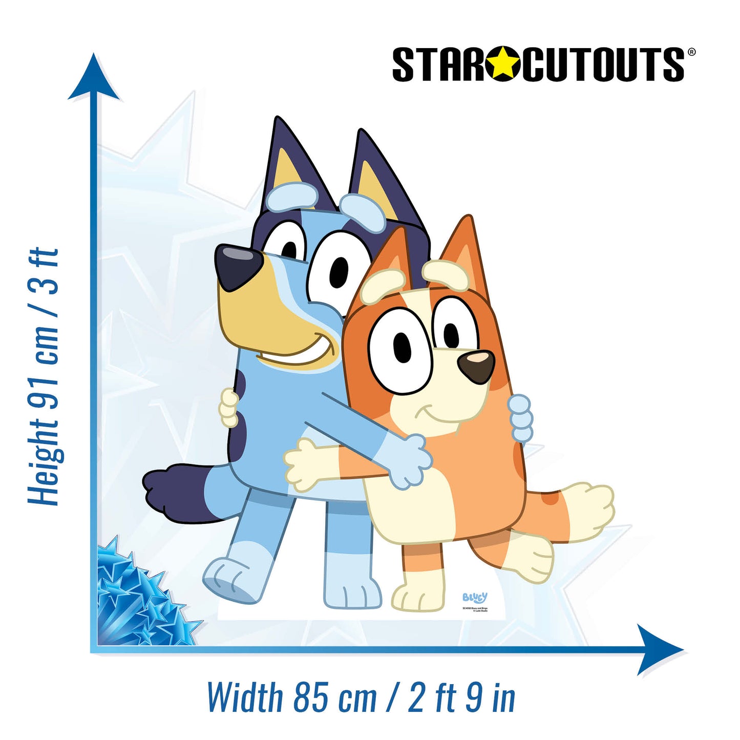 SC4558 Bluey and Bingo Cardboard Cut Out Height 91cm - mycardboardcutout
