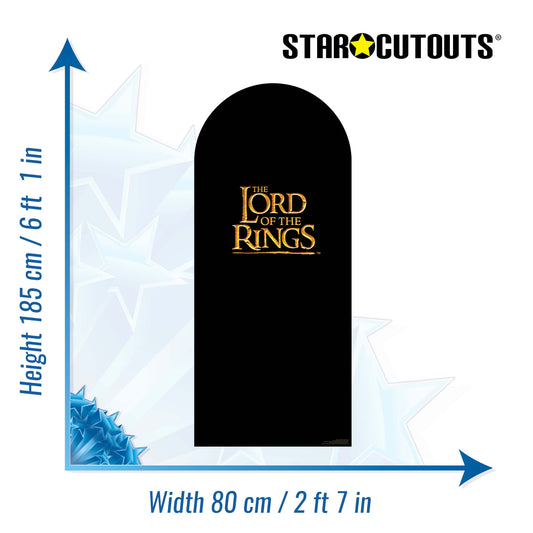 SC4561 Lord of the Rings Golden Logo Backdrop Single Cardboard Cut Out Height 185cm
