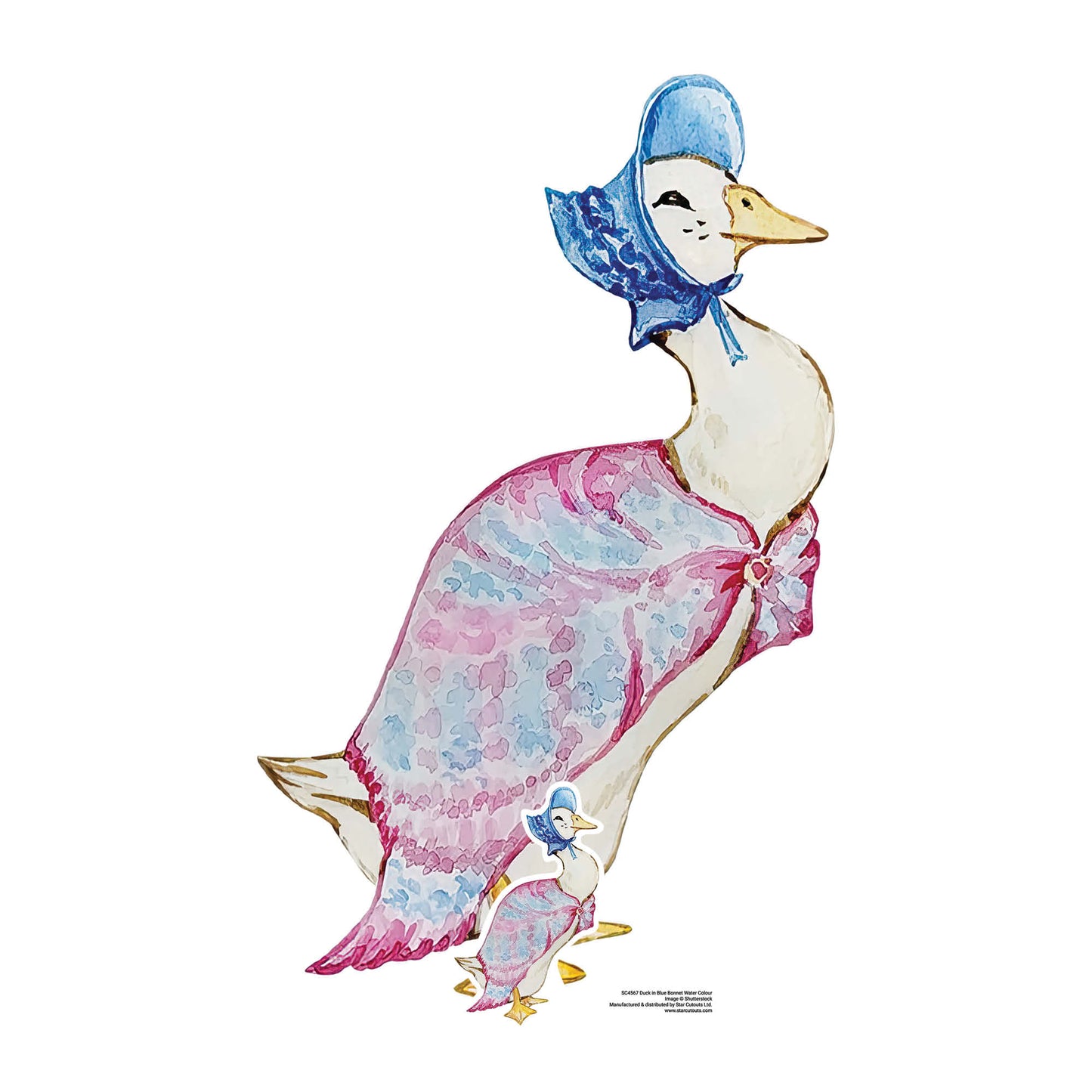 SC4567 Duck Blue Bonnet Cardboard Cut Out Height 91cm