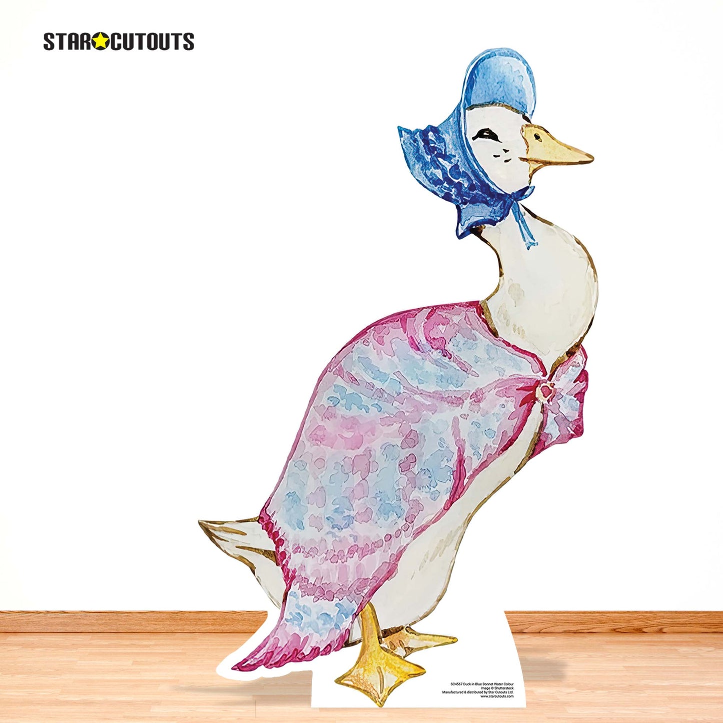SC4567 Duck Blue Bonnet Cardboard Cut Out Height 91cm