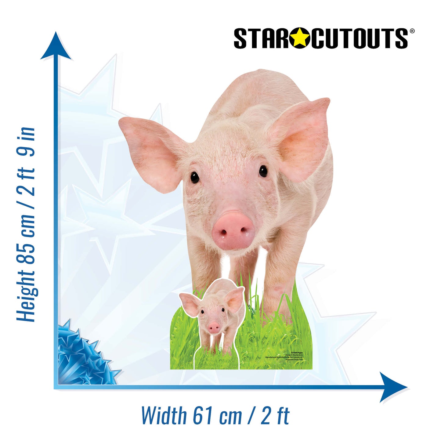 SC4569 Piglet Cardboard Cut Out Height 85cm