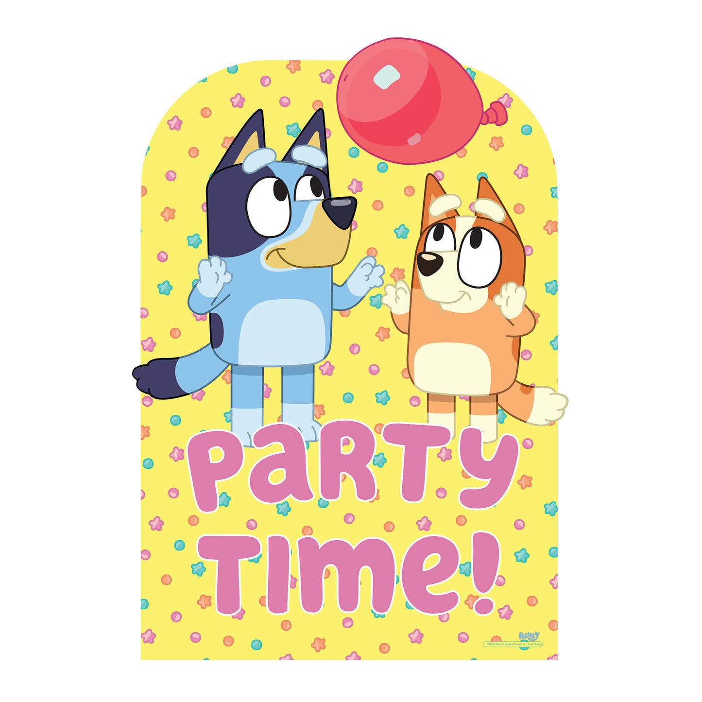 SC4570 Bluey Bingo Balloon Play Party Time Child Sized Backdrop Cardboard Cut Out Height 135cm