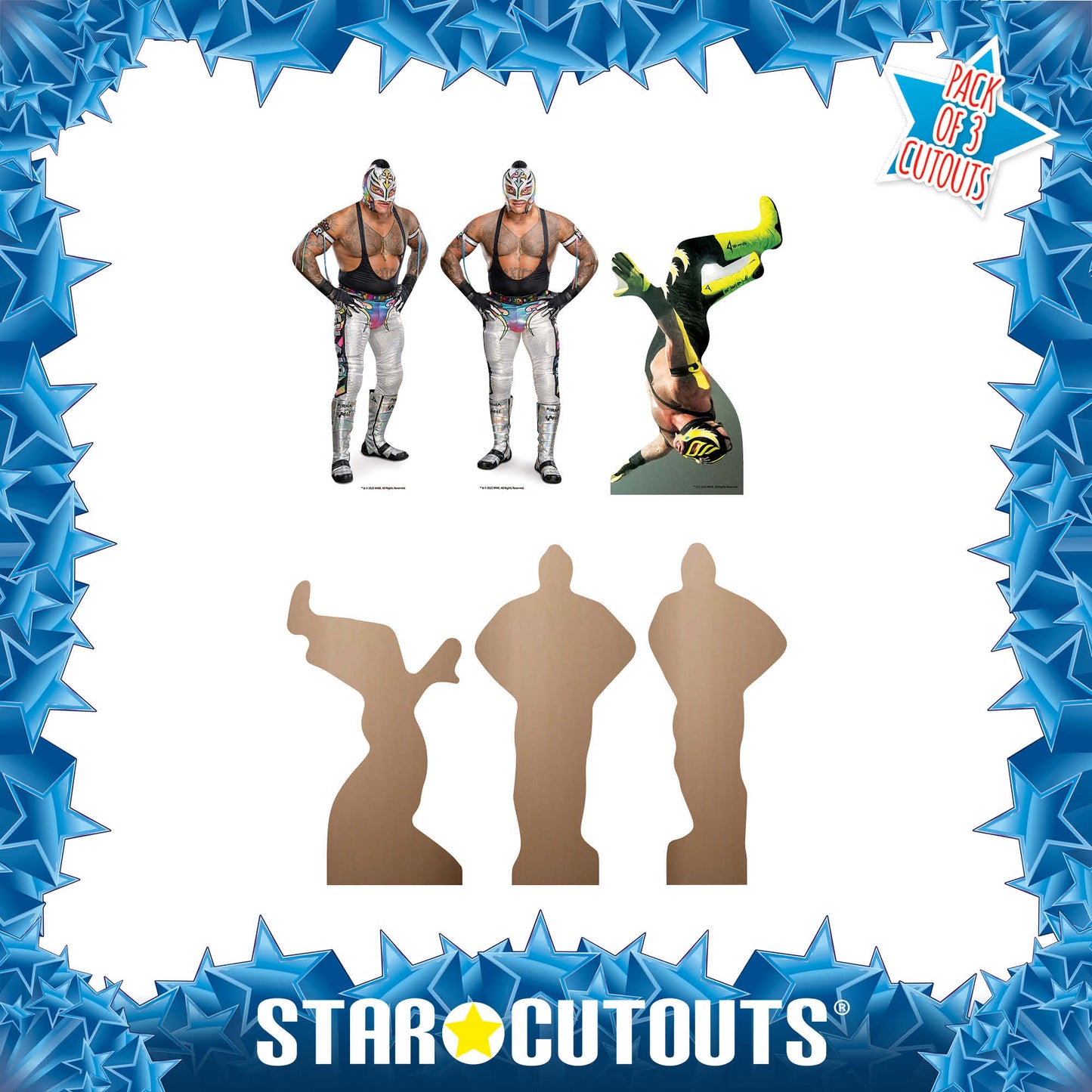 SC4579 Rey Mysterio Three Shelf Top Cardboard Cutouts Height 29cm