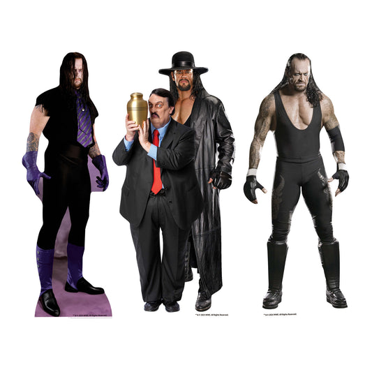 SC4581 WWE The Undertaker Three Shelf Top Cardboard Cut Outs Height 31cm