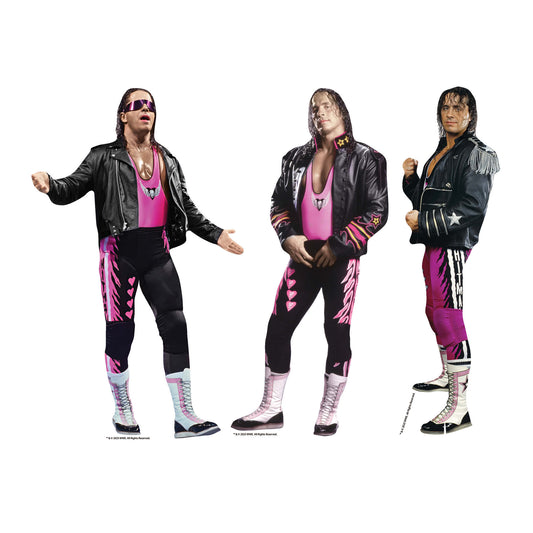 SC4586  WWE Bret Hart Three Shelf Top Cardboard Cut Outs Height 31cm