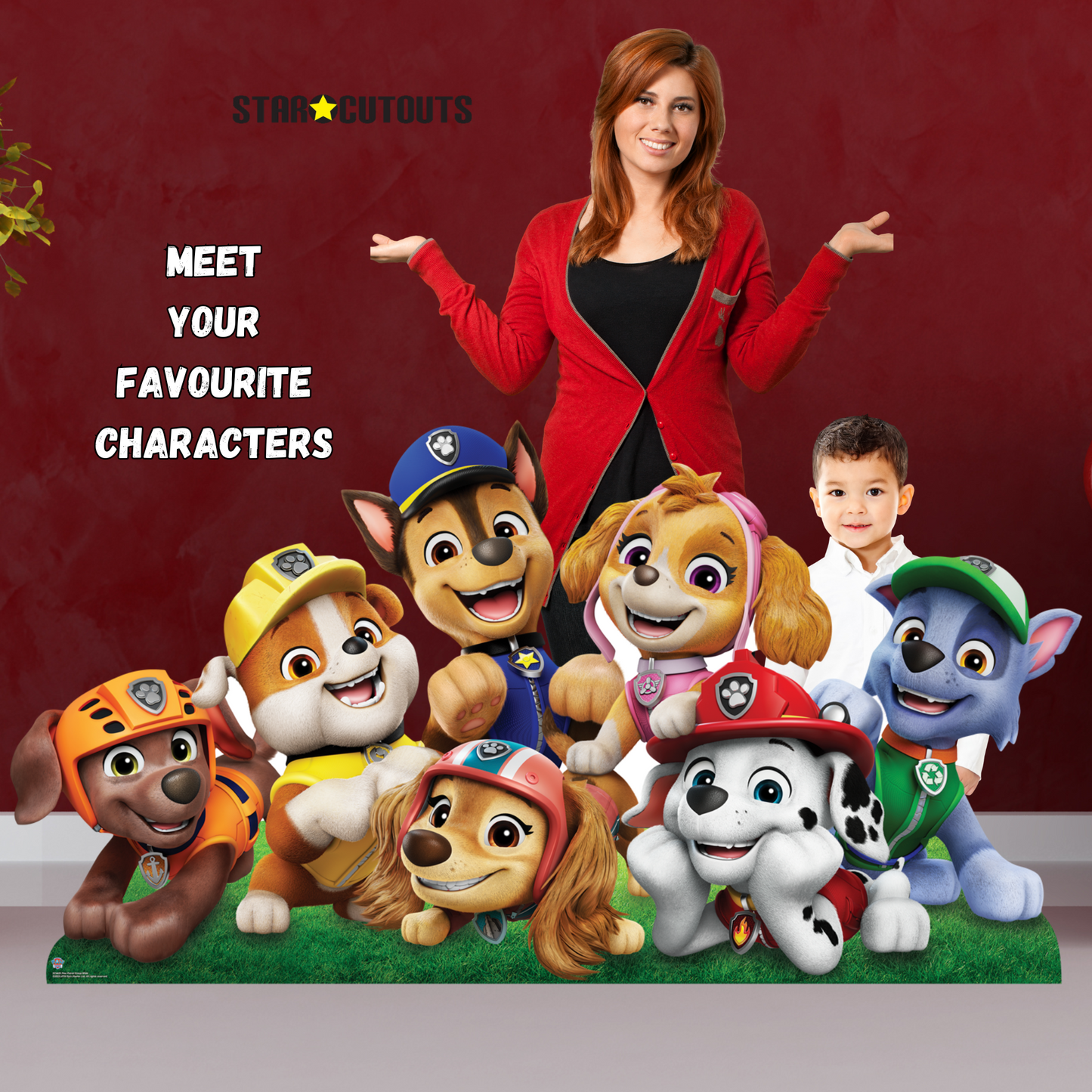 SC4601 Paw Patrol Group Shot Wide Cardboard Cut Out Height 94cm
