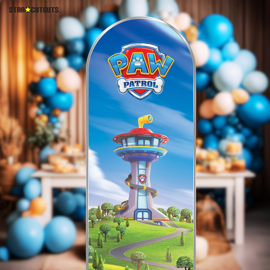 SC4603 Paw Patrol Logo Backdrop Single Cardboard Cut Out Height 185cm