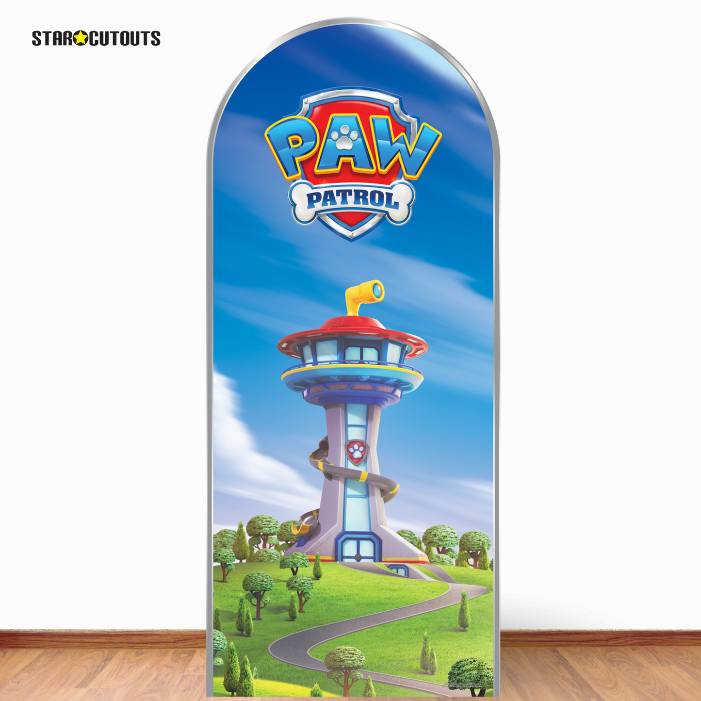 SC4603 Paw Patrol Logo Backdrop Single Cardboard Cut Out Height 185cm