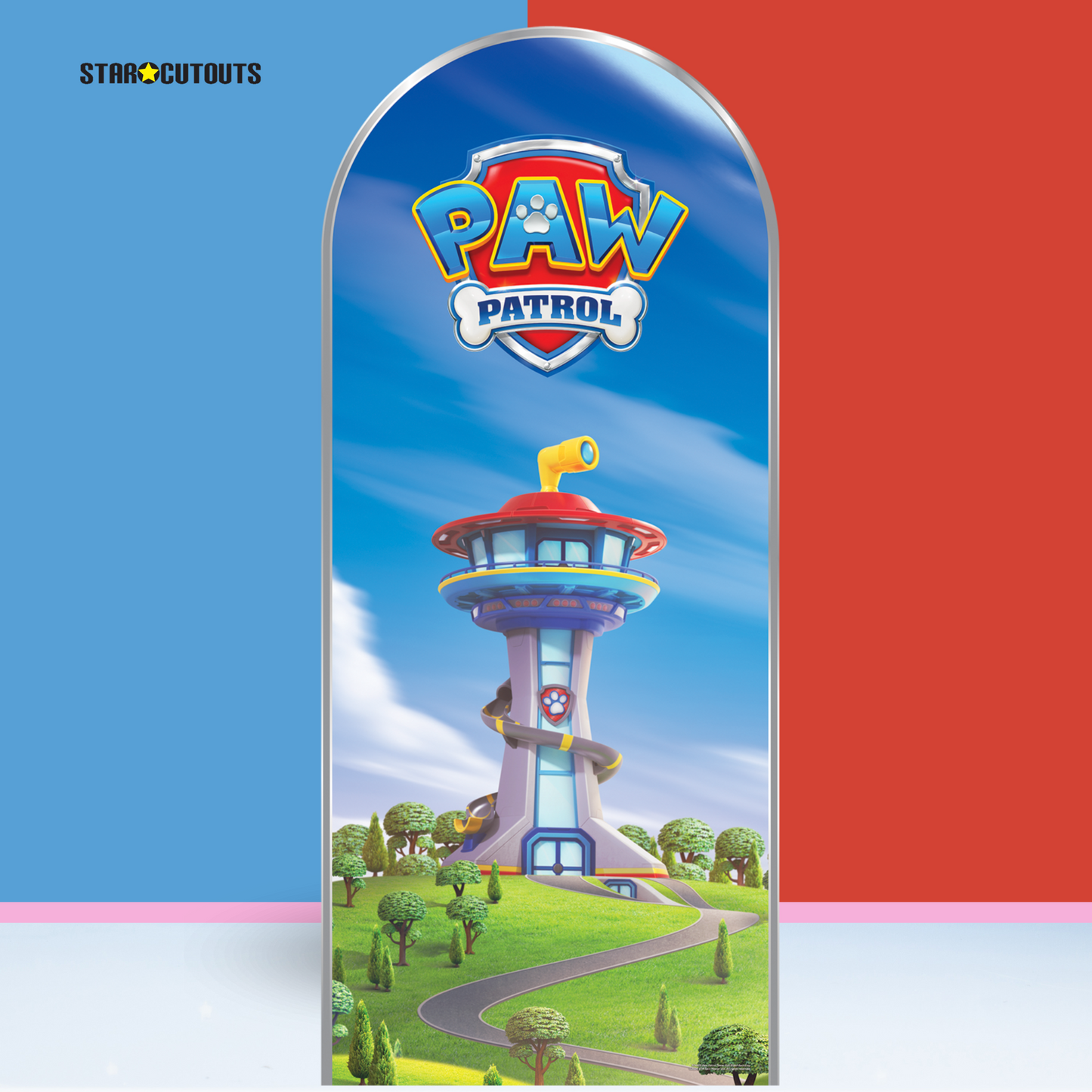SC4603 Paw Patrol Logo Backdrop Single Cardboard Cut Out Height 185cm