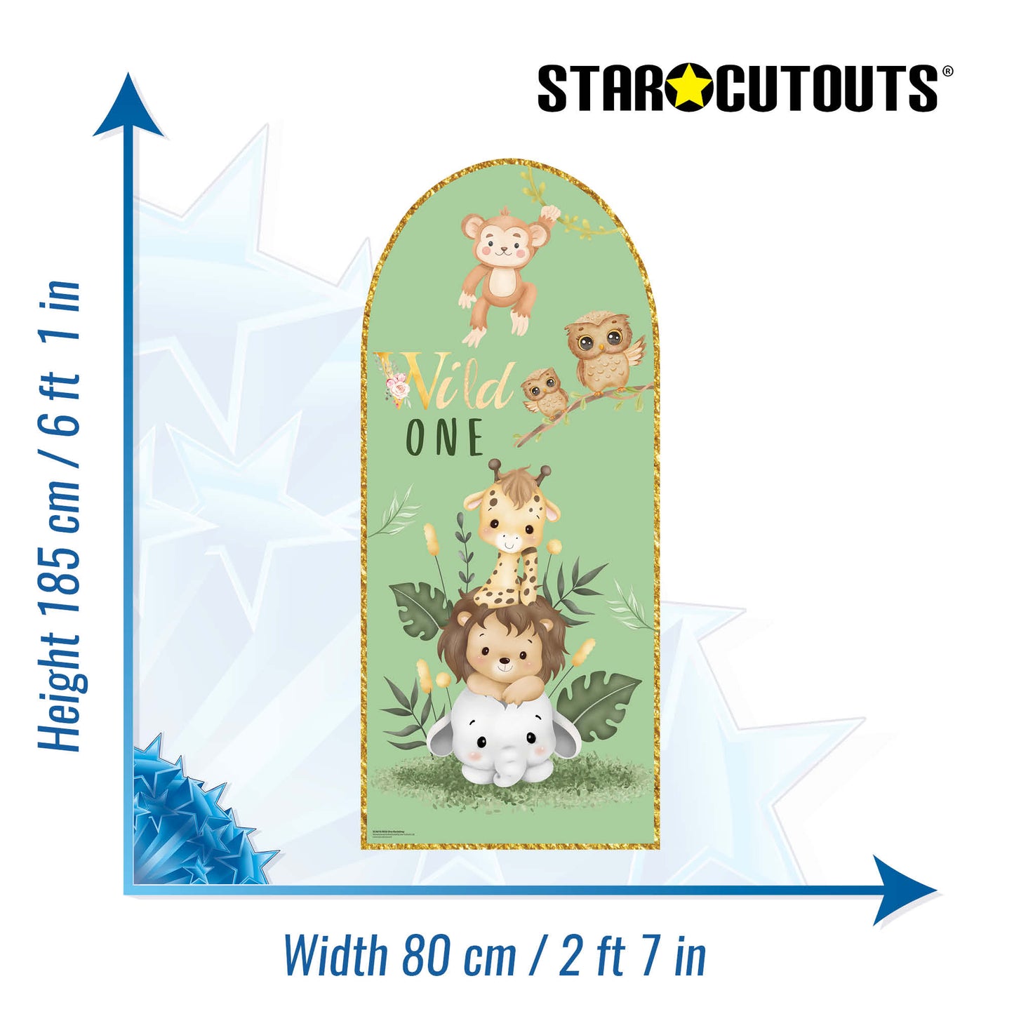 SC4616 Wild One Backdrop Sailboard Cardboard Cut Out Height 185cm