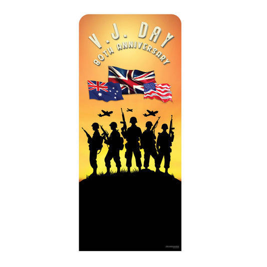 SC4630  VJ Day 80th Anniversary Soldier Silhouettes Backdrop Single