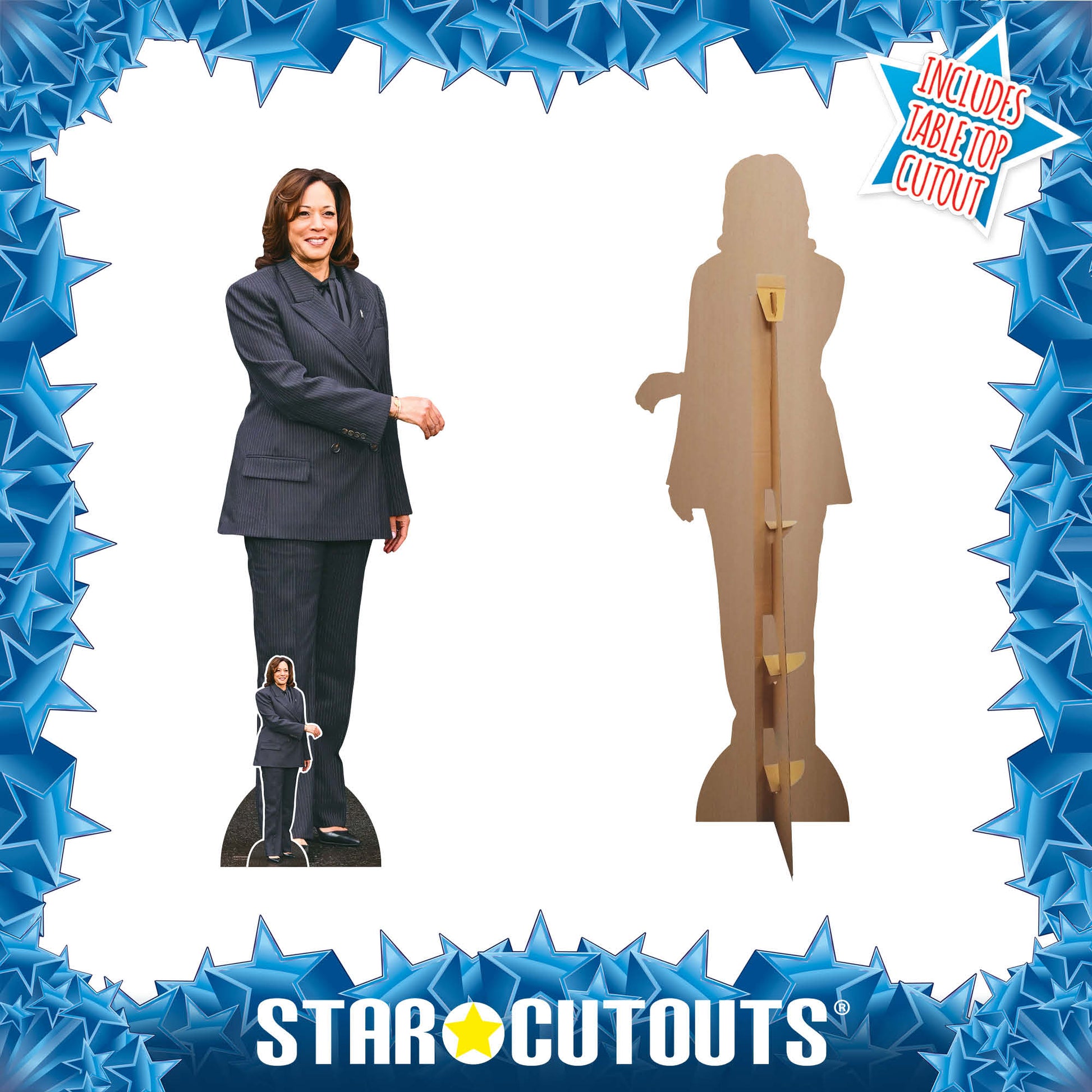 SC4632 Kamala Harris Handshake Cardboard Cut Out Height 170cm - mycardboardcutout