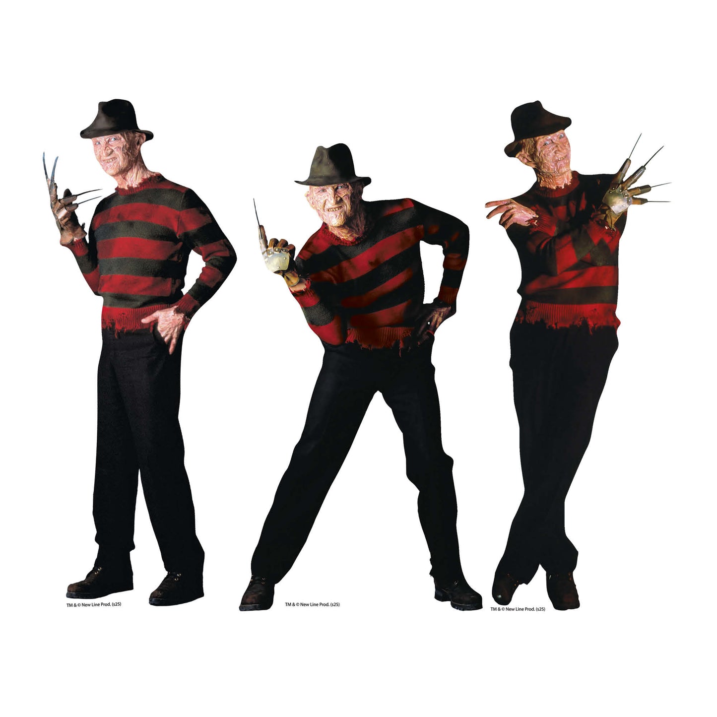 SC4638 Freddy Kreuger A Nightmare On Elm Street Shelf Top Pack Cardboard Cutouts Height 31cm