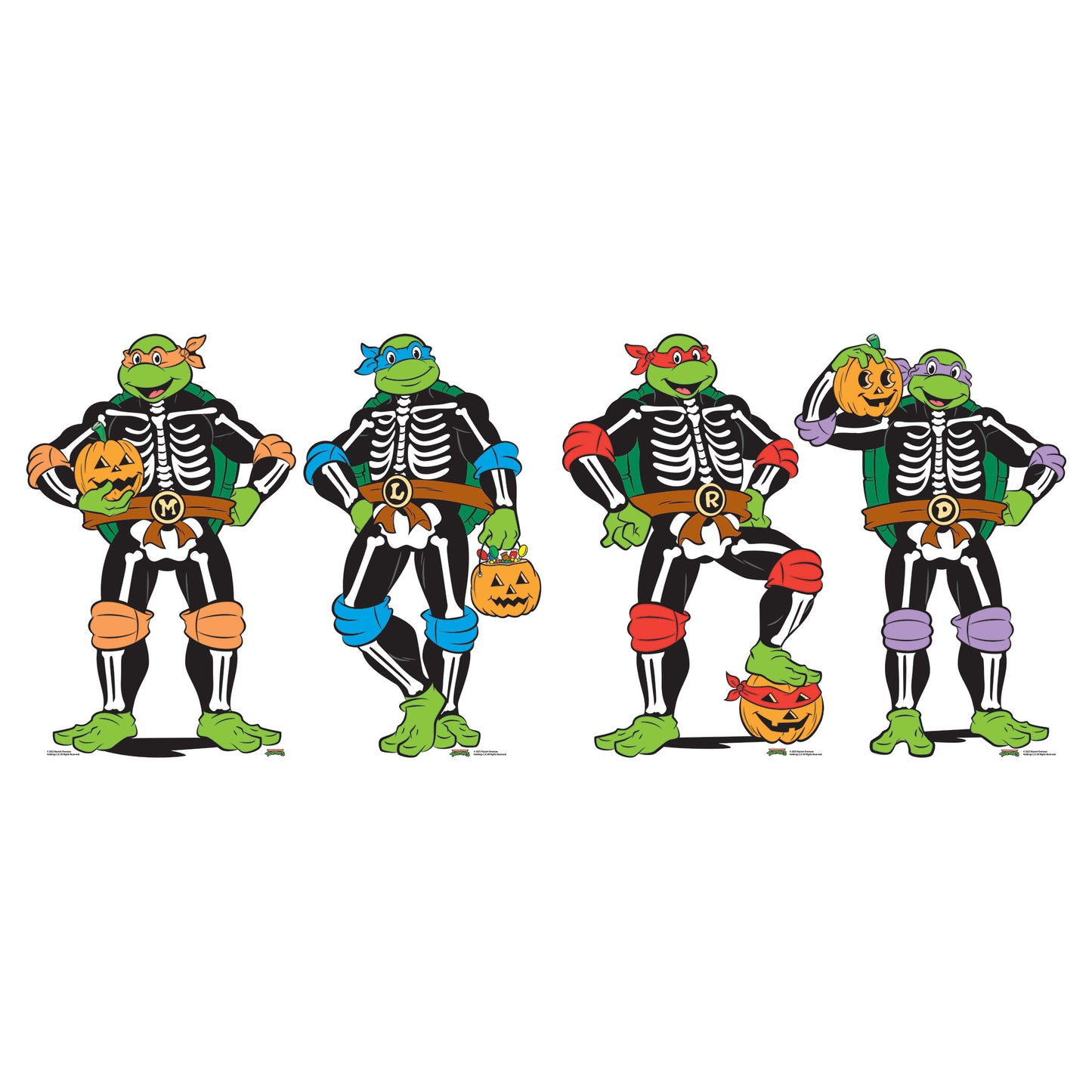 SC4639 TMNT Halloween Star Mini Multi Pack Teenage Mutant Ninja Turtles Cardboard Cutouts Height 64cm