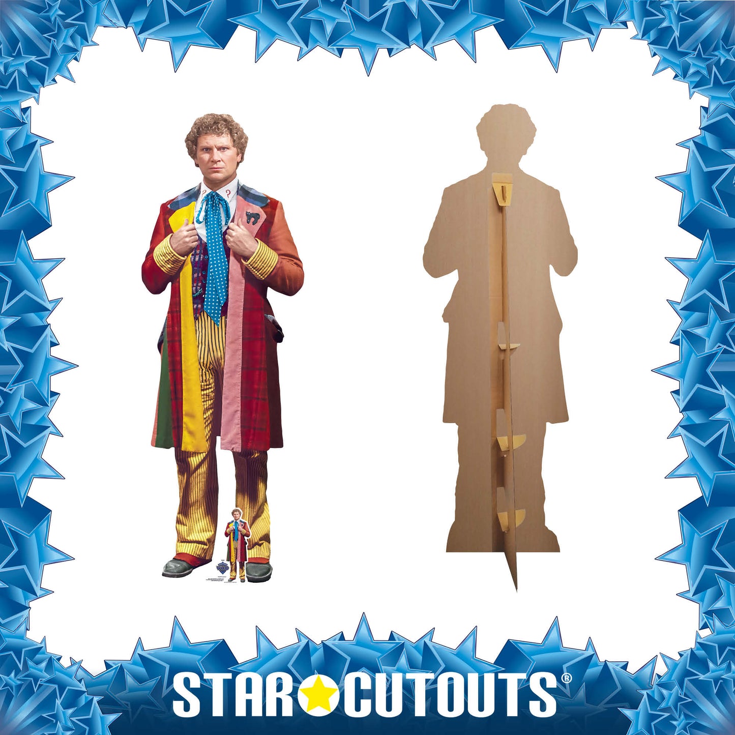 SC4647 Sixth Doctor Adventures  - Colin Baker Cardboard Cut Out Height 183cm