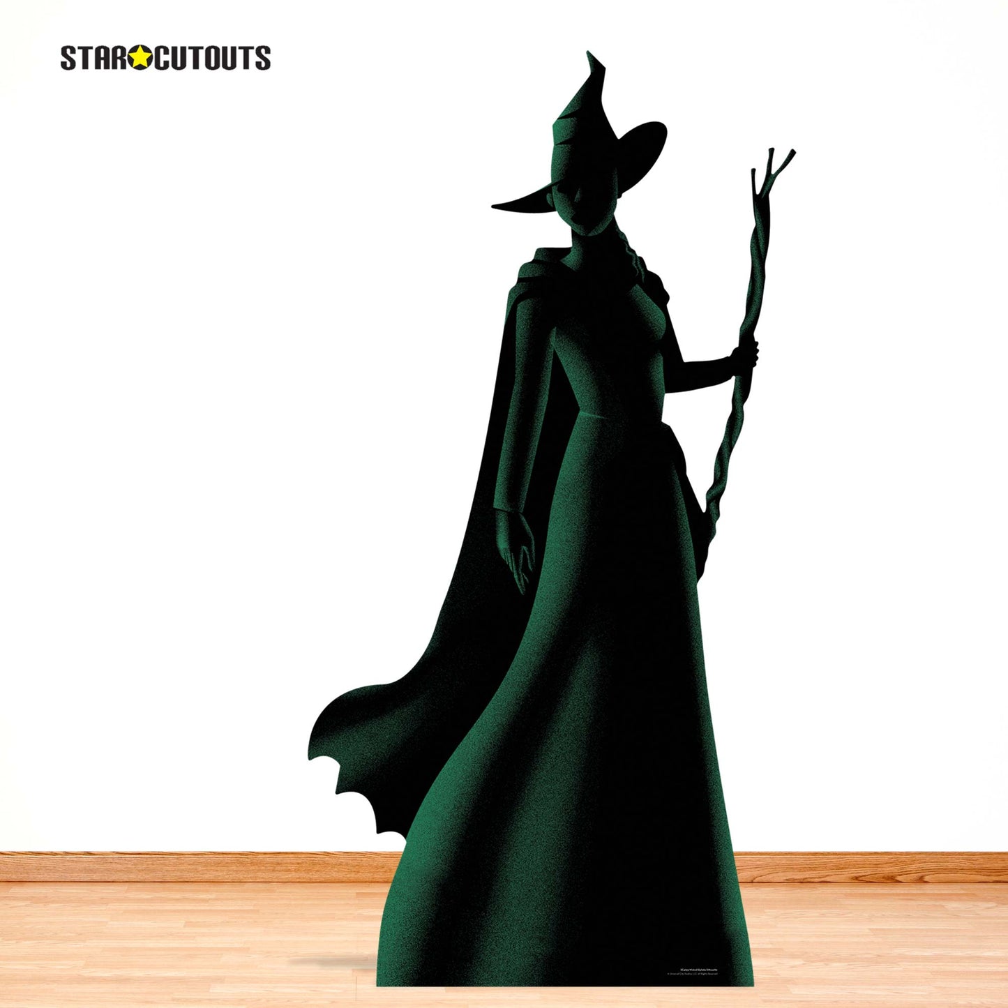 SC4653 Wicked Elphaba Witch Green & Black Silhouette Cardboard Cut Out Height 163cm