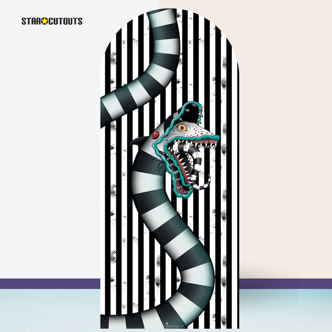 SC4660 Beetlejuice 1988 Sandworm White Backdrop Cardboard Cut Out Height 185cm