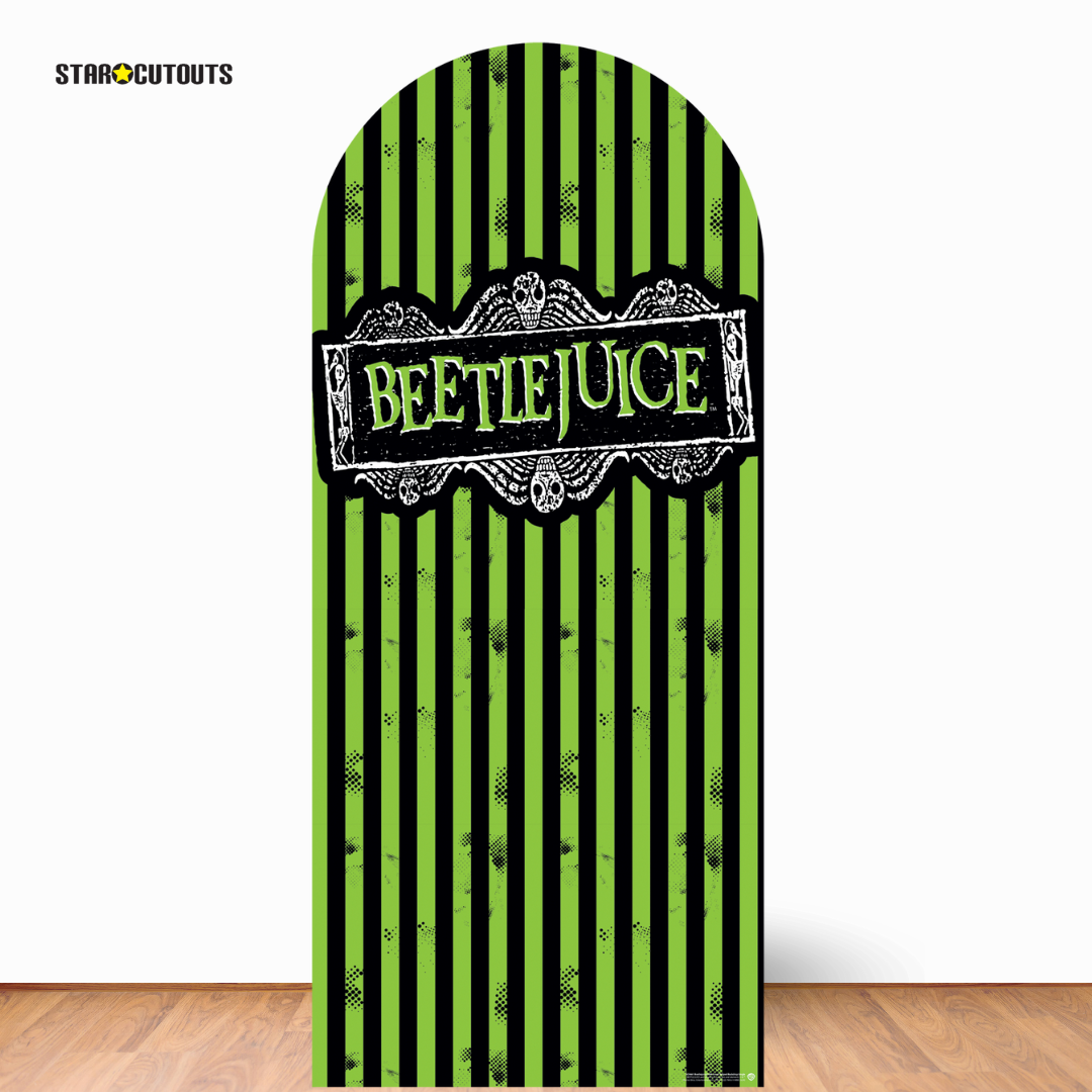 SC4661 Beetlejuice 1988 Green Backdrop Cardboard Cut Out Height 185cm