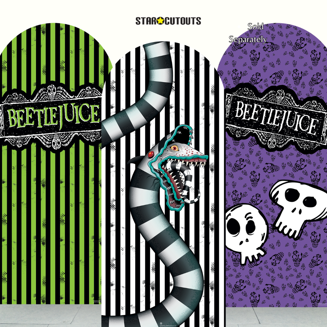 SC4660 Beetlejuice 1988 Sandworm White Backdrop Cardboard Cut Out Height 185cm