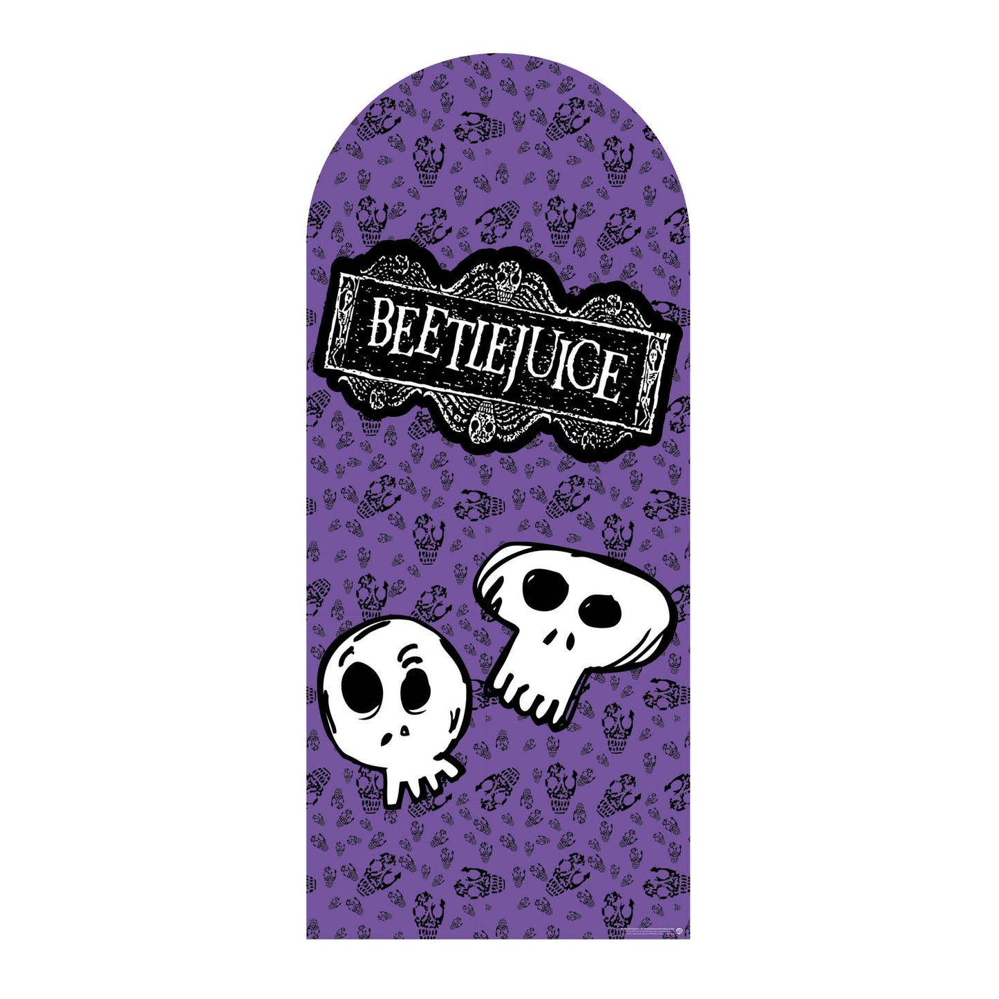 SC4662 Beetlejuice 1988 Purple Backdrop Cardboard Cut Out Height 185cm