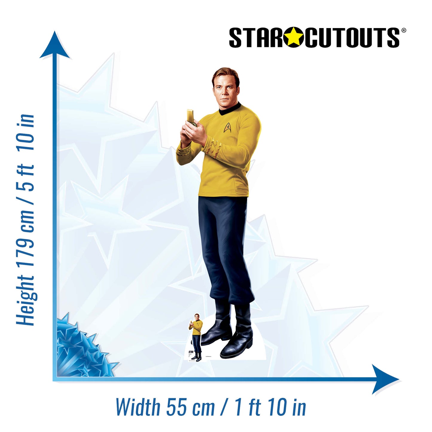 SC4673 Captain Kirk Cardboard Cut Out Height 179cm