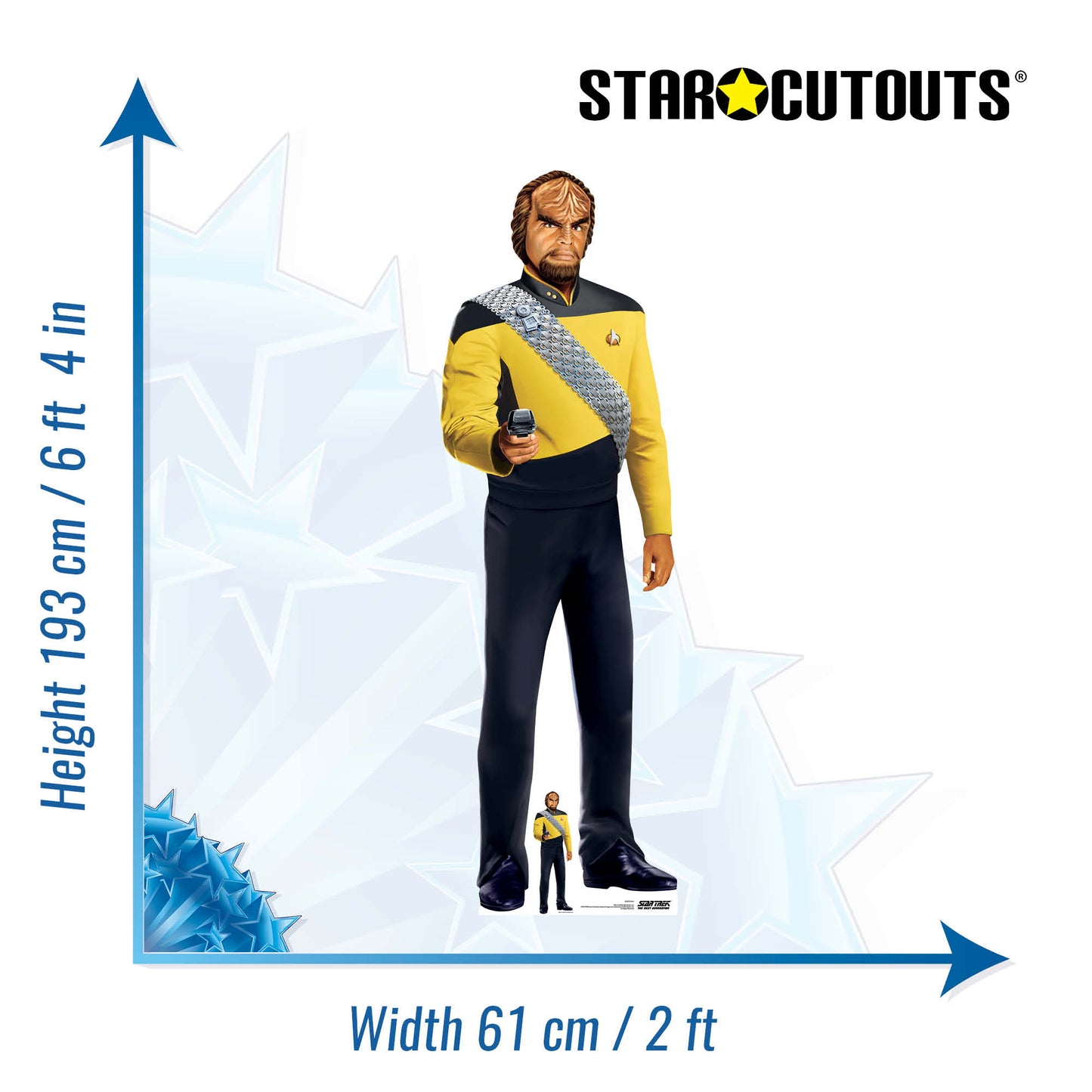 SC4678 Worf Cardboard Cut Out Height 193cm