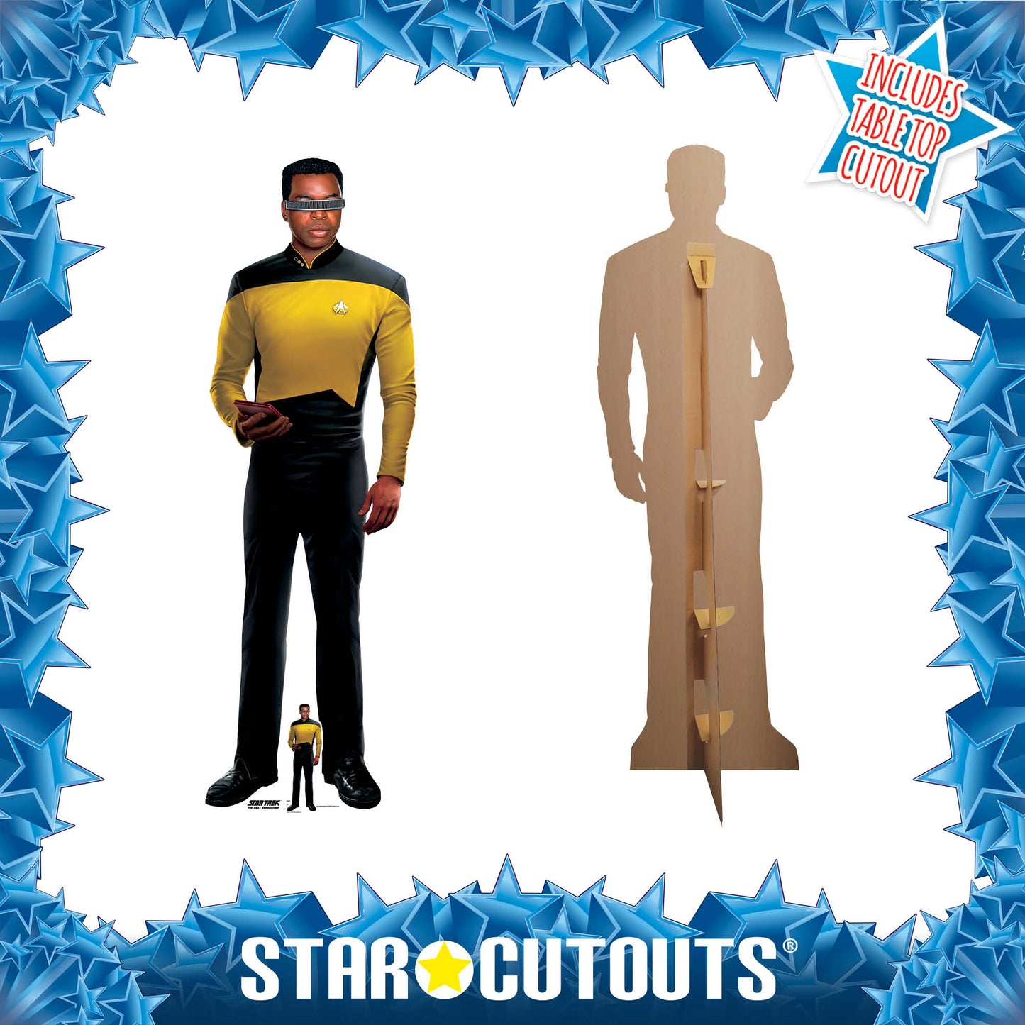 SC4680 Geordi La Forge Cardboard Cut Out Height 172cm
