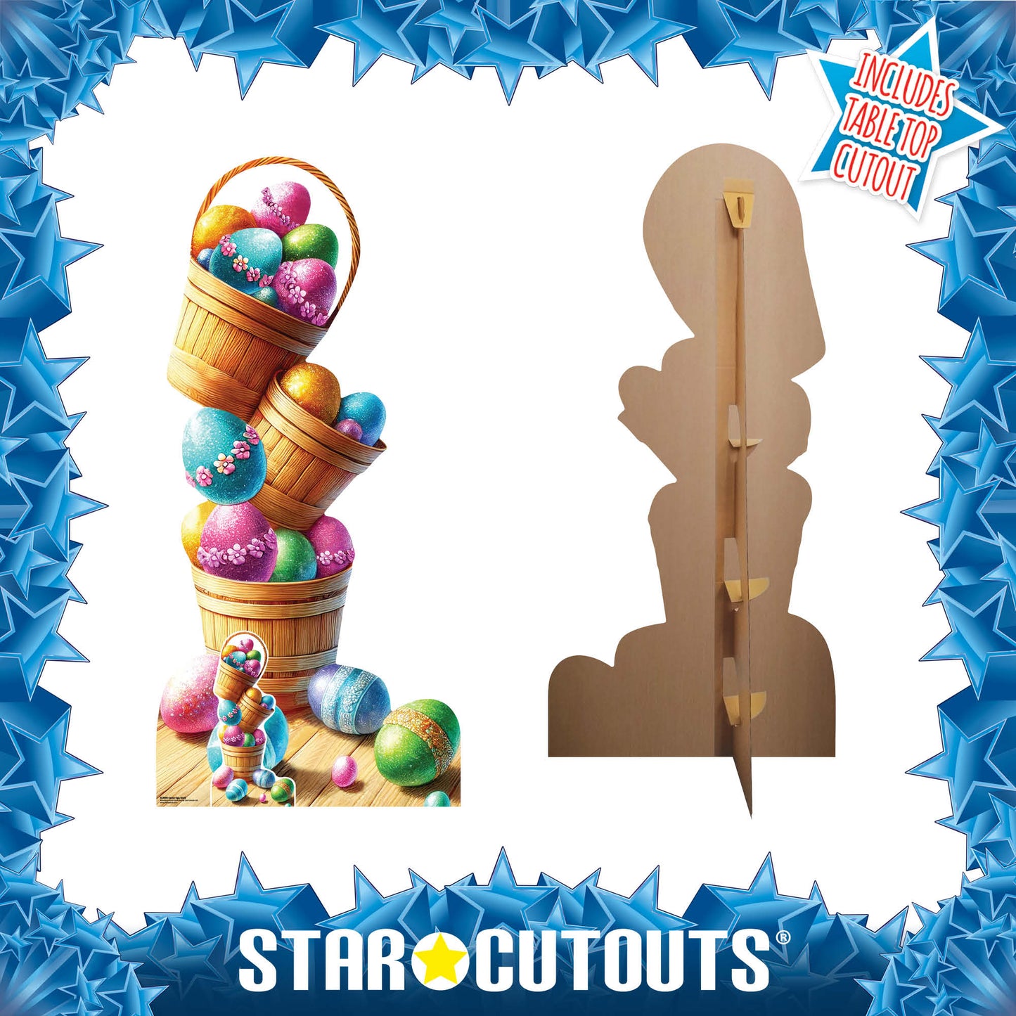 SC4685 Easter Egg Stack Cardboard Cut Out Height 192cm