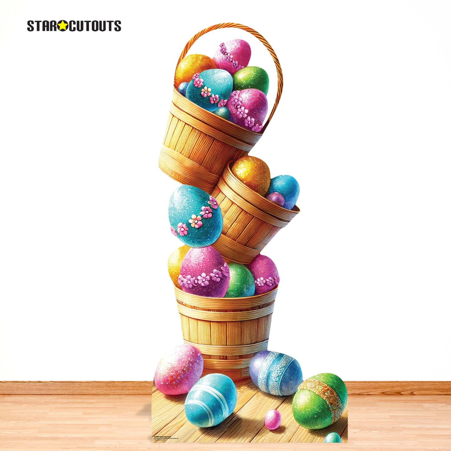 SC4685 Easter Egg Stack Cardboard Cut Out Height 192cm