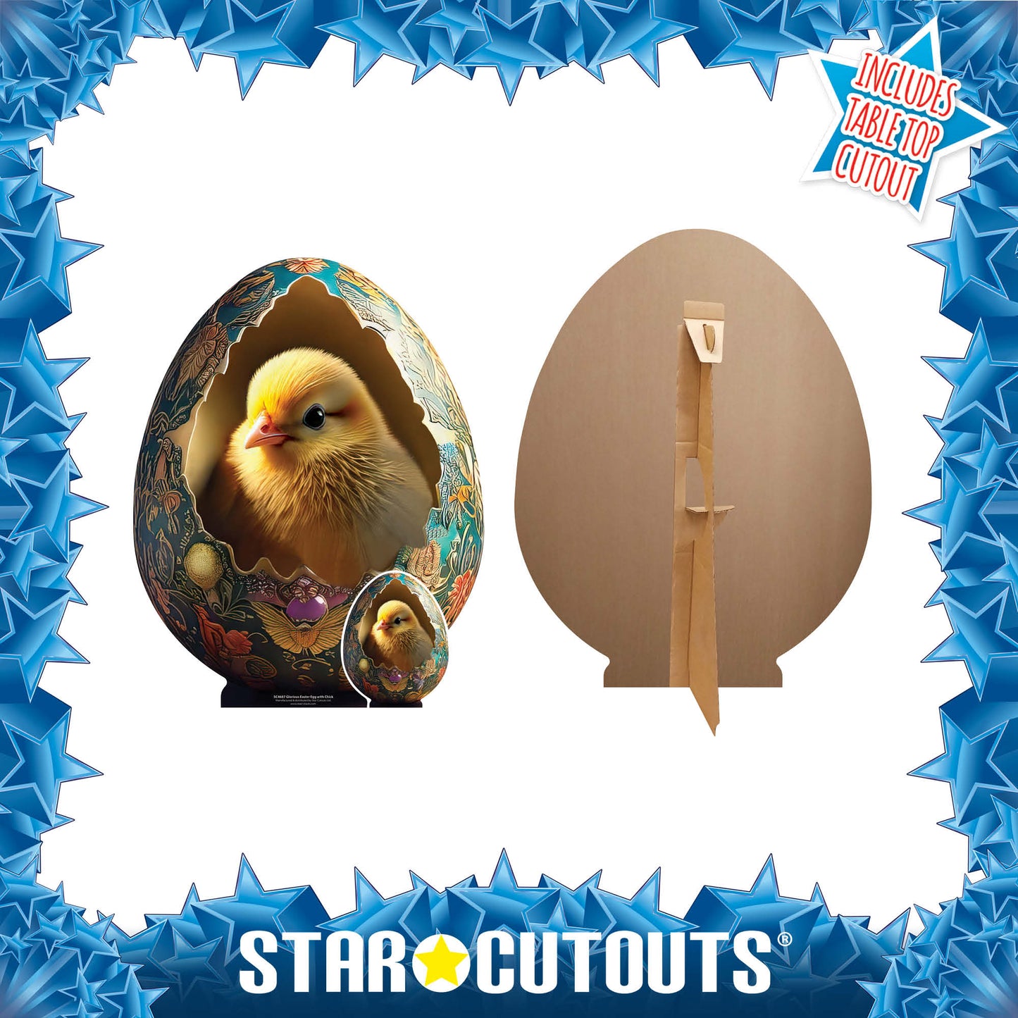 SC4687 Glorious Easter Egg with Chick StarMini Cardboard Cut Out Height 91cm