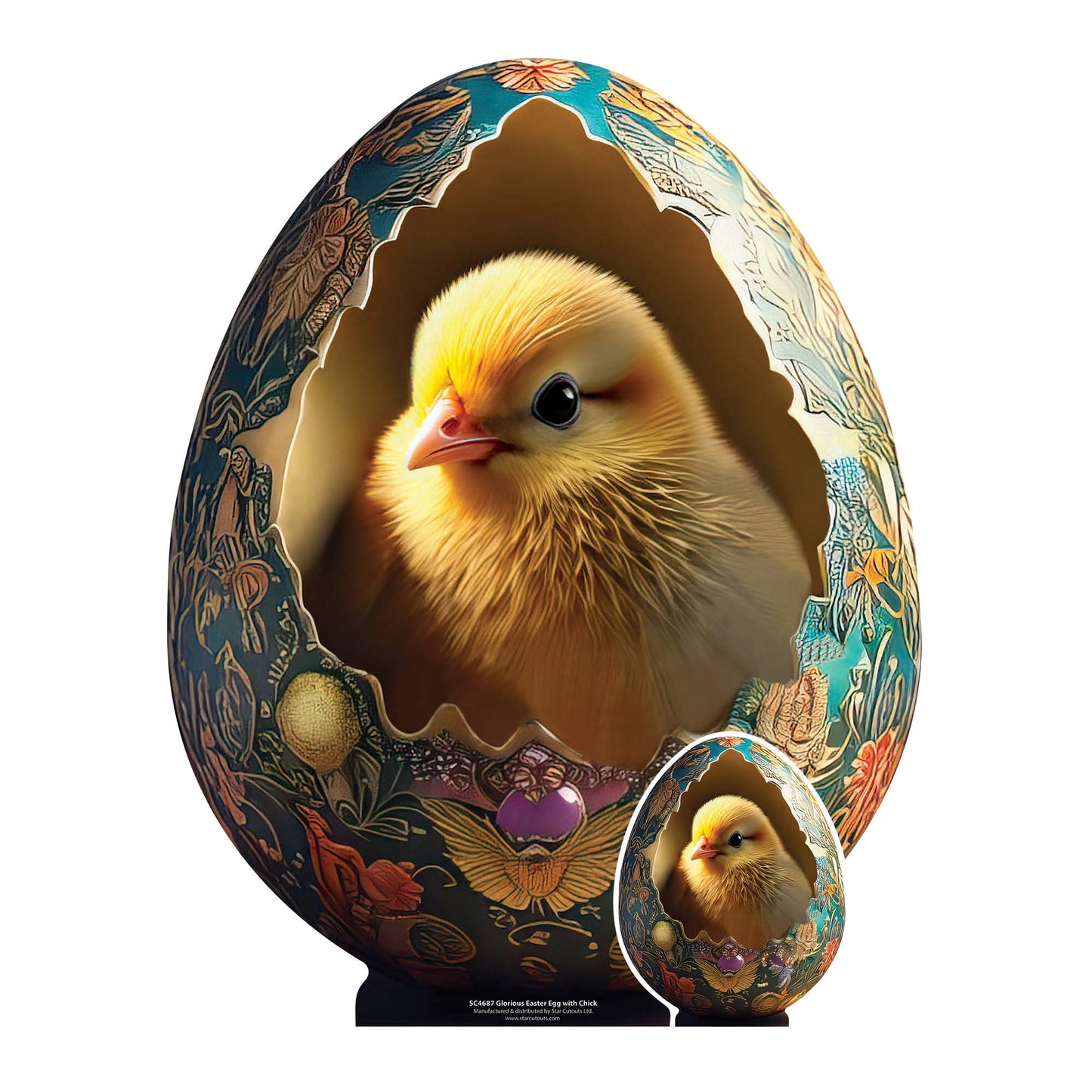 SC4687 Glorious Easter Egg with Chick StarMini Cardboard Cut Out Height 91cm