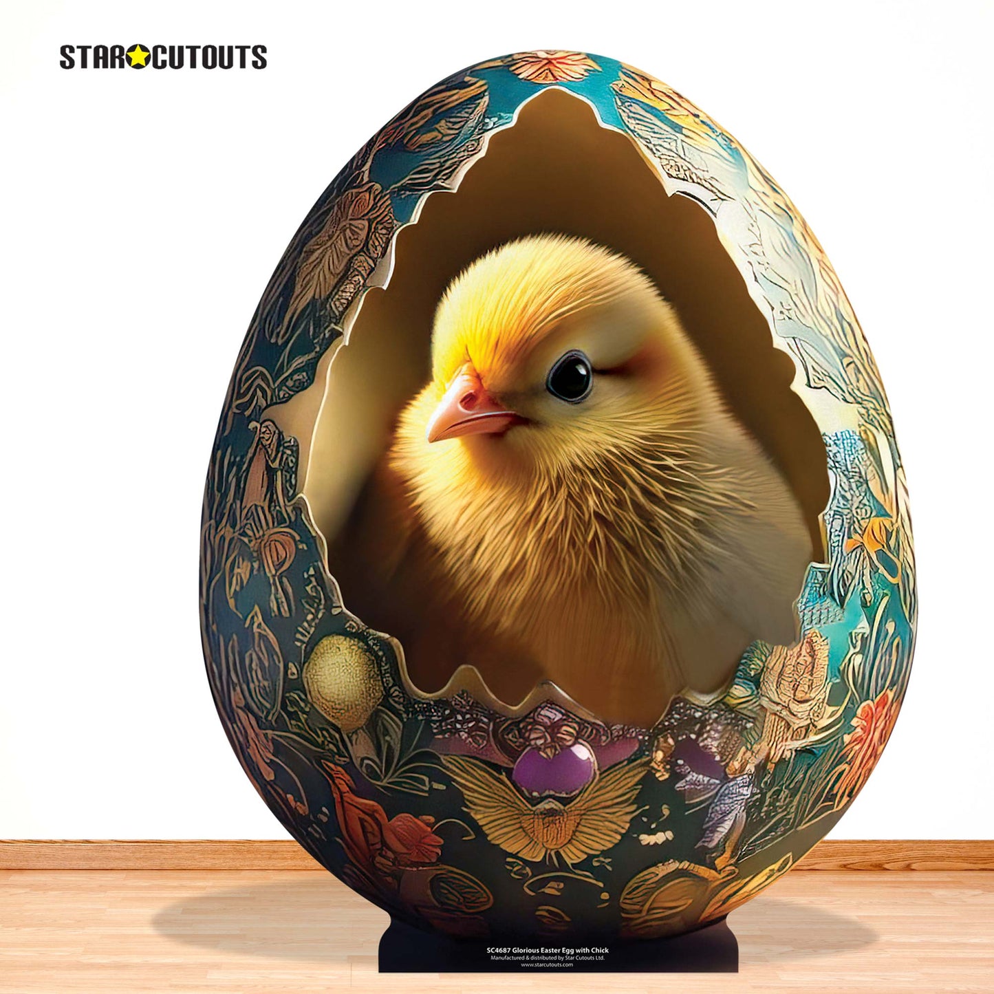 SC4687 Glorious Easter Egg with Chick StarMini Cardboard Cut Out Height 91cm