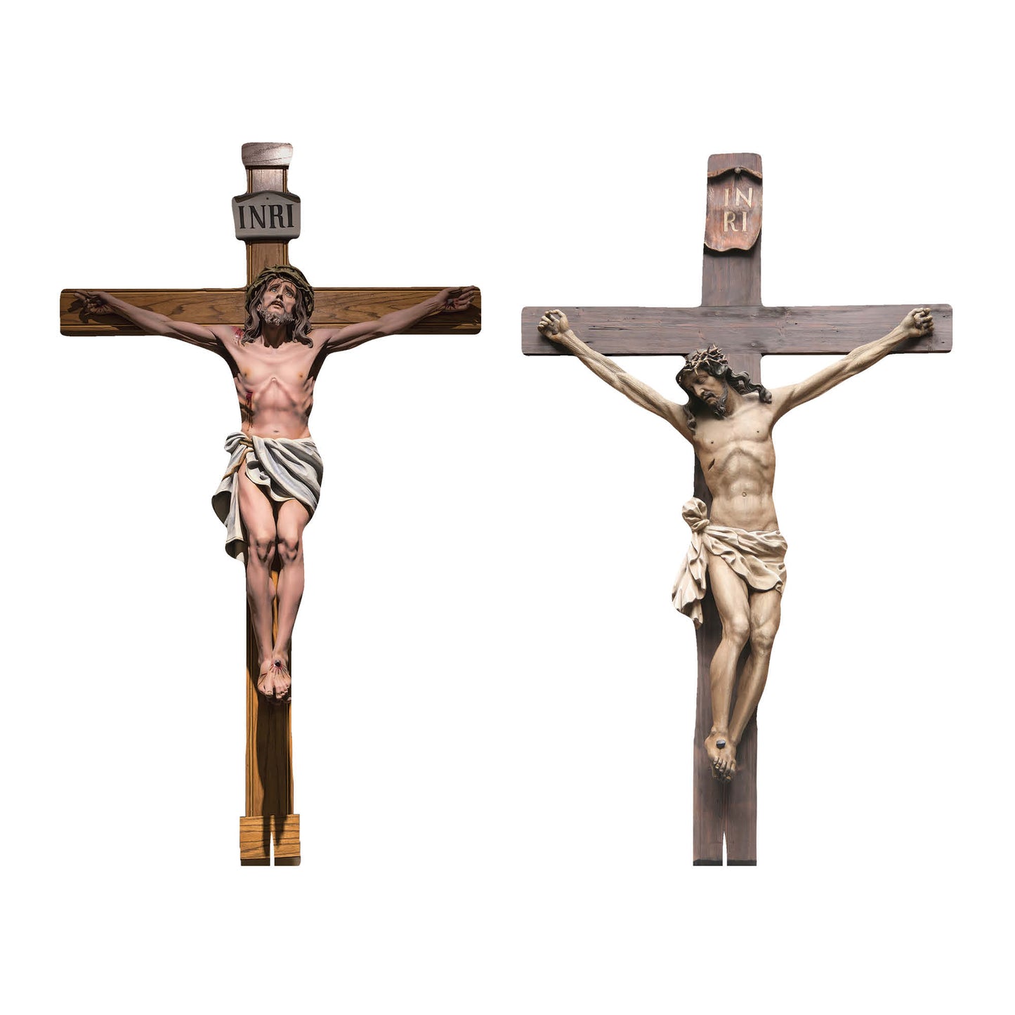 SC4688 Jesus Christ Crucifix Shelf Top Cutout Double Pack Cardboard Cut Out Height 30cm
