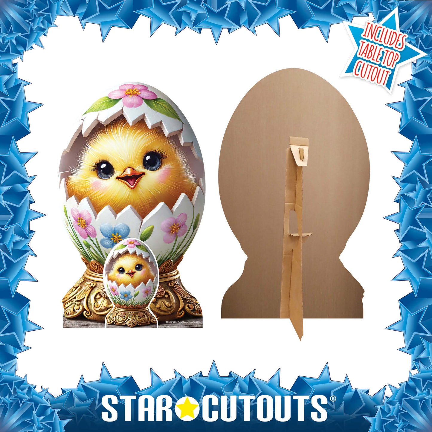 SC4690 Cute Easter Egg with Chick StarMini Cardboard Cut Out Height 93cm