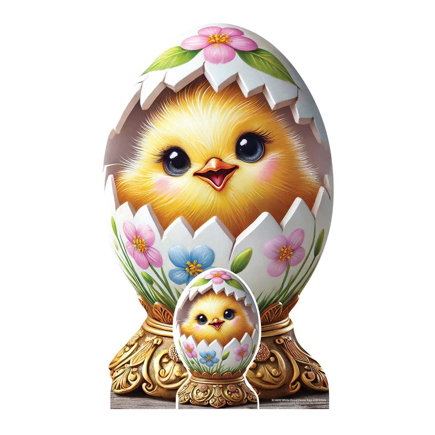 SC4690 Cute Easter Egg with Chick StarMini Cardboard Cut Out Height 93cm