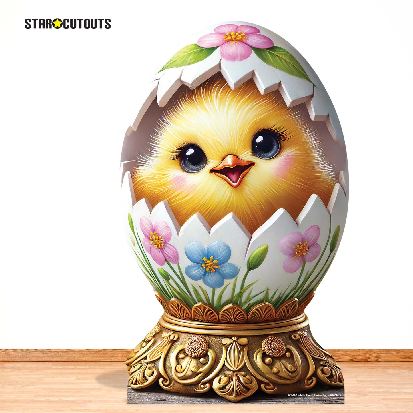 SC4690 Cute Easter Egg with Chick StarMini Cardboard Cut Out Height 93cm
