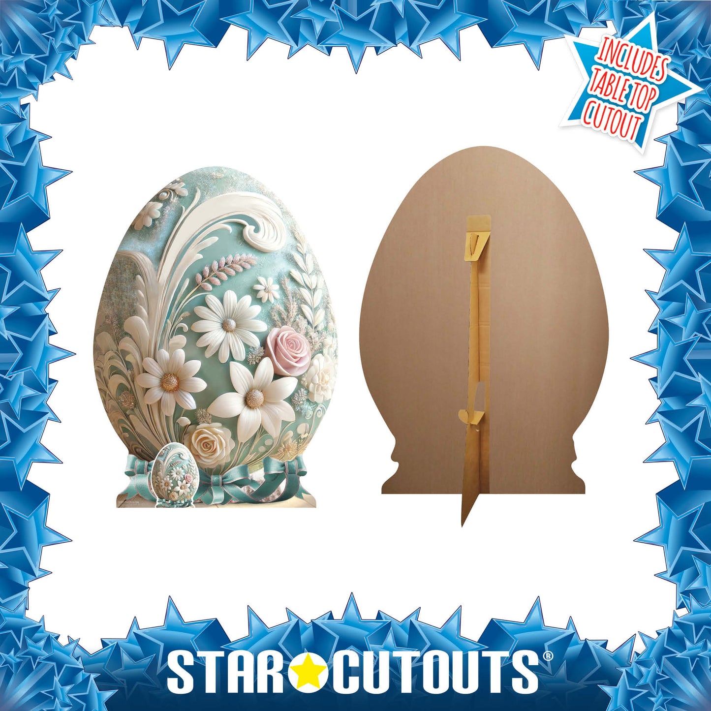 SC4691 Floral Easter Egg Cardboard Cut Out Height 128cm