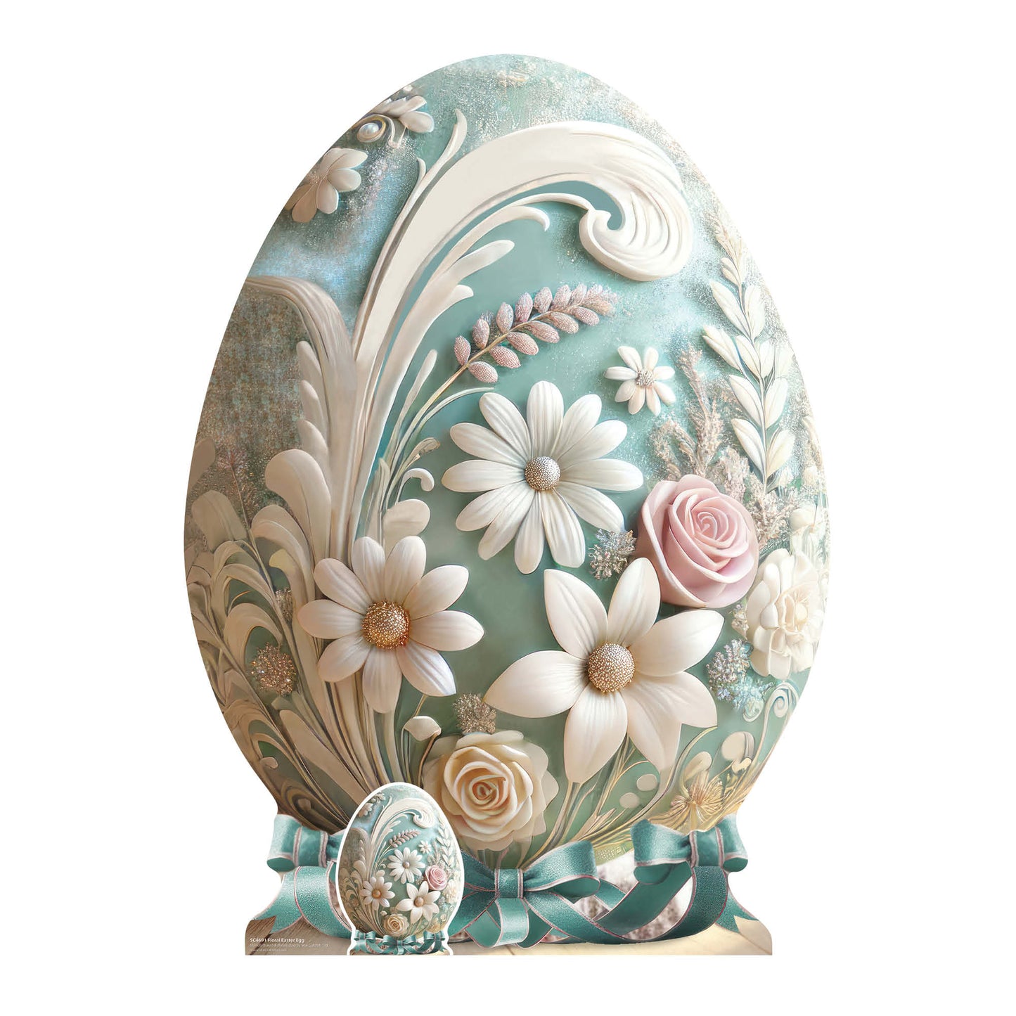 SC4691 Floral Easter Egg Cardboard Cut Out Height 128cm